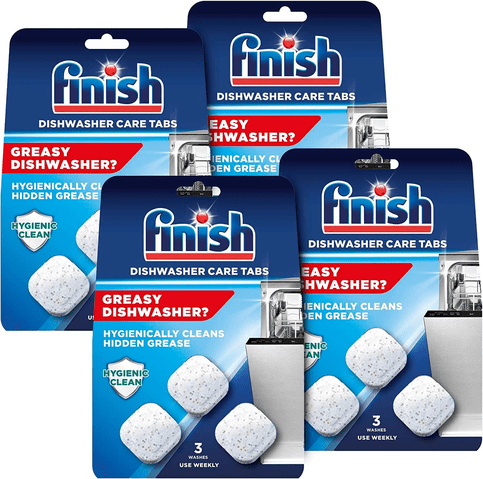 4x3 Finish In-Wash Dishwasher Cleaner: Clean Hidden Grease & Grime - 4 Packs x 3 - Maple Wellness Supplements