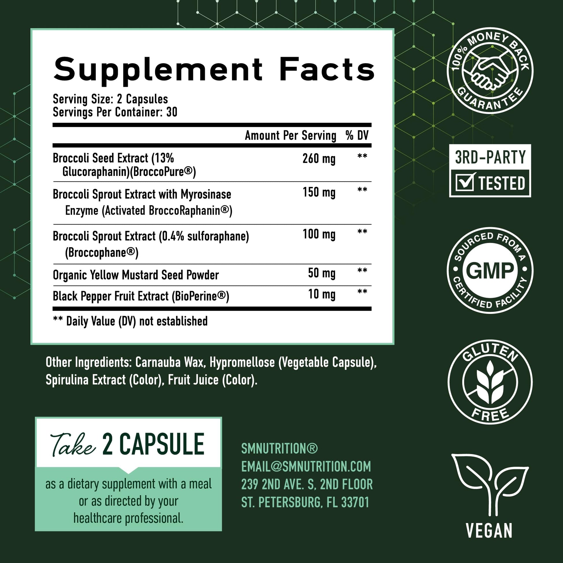 50MG Sulforaphane Supplement from Broccoli Sprouts | NRF2 Activation, Cellular Health & Immune Support | Glucoraphanin, Myrosinase & Antioxidants | Third-Party Tested - Maple Wellness Supplements