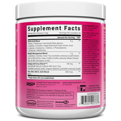 RSP NUTRITION AminoLean Pre Workout x Alix Earle Berry Alixir, Clean Energy with No Jitters RSP NUTRITIONBuy Supplements Australia