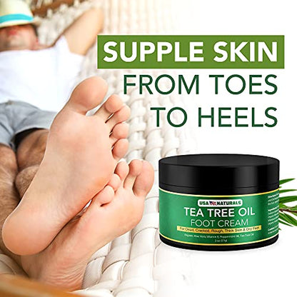 Tea Tree Oil Foot Cream For Dry Cracked Heels Repair - Natural Foot Cream For Dry Cracke USA NaturalsBuy Supplements Australia