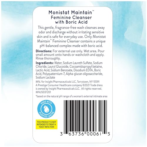 Monistat Boric Acid Feminine Cleanser, Fragrance Free Feminine Wash, 16 Fl Oz, 1 Pack MonistatBuy Supplements Australia