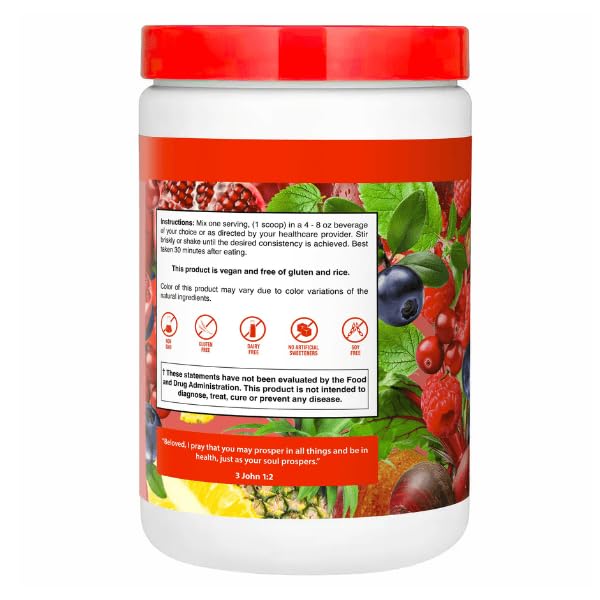 Dr. Colbert, MD Organic Red Supremefood | Berry Flavored Blend | by Divine Health | 10 Organic Fruits | Probiotics | Enzymes | Herbs | Fiber | Antioxidants | Non-GMO | 30 Day Supply | 180g Divine HealthBuy Supplements Australia