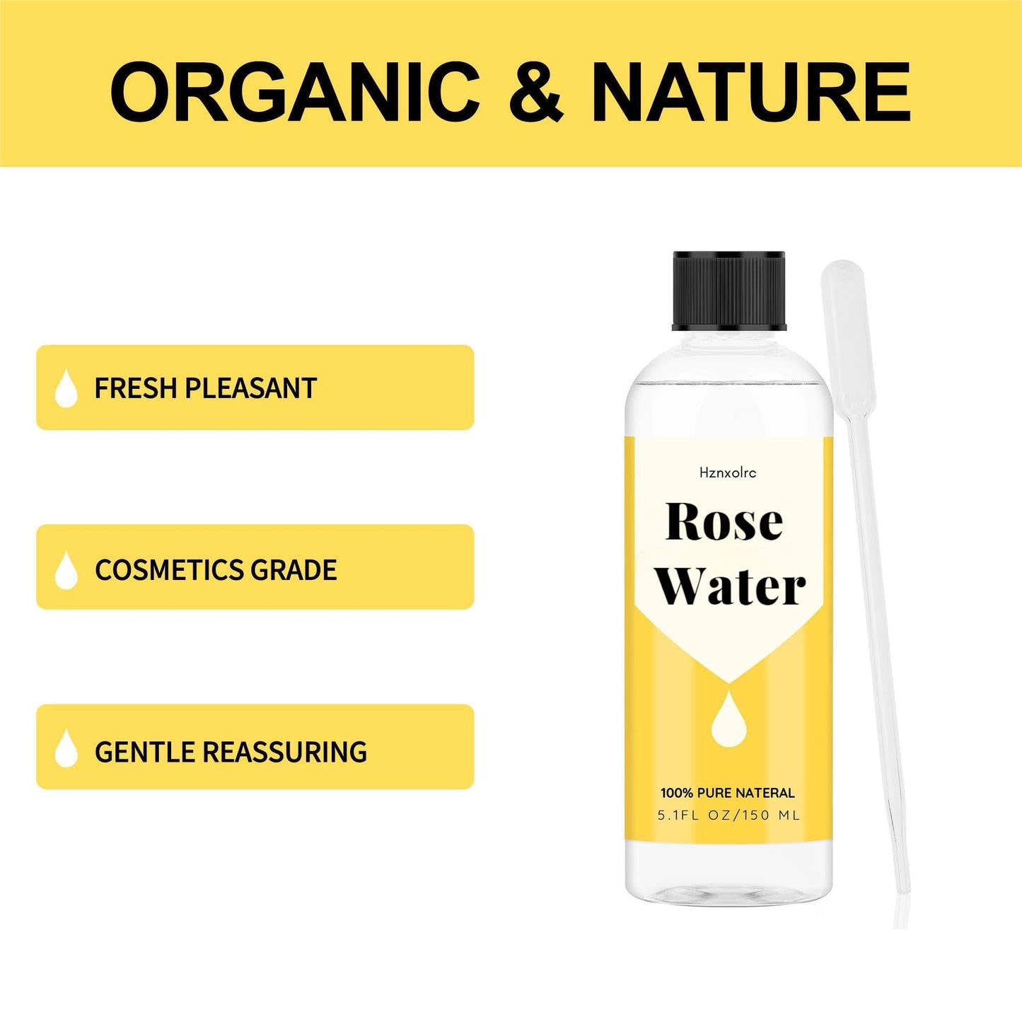 5.1 fl oz Rose Hydrosol for Face Hydrating Mist Hydration, 100% Pure Rose Water, Cleanses & Softens Skin, Promotes Healthy Skin Cell, Suitable for All Skin Types - Maple Wellness Supplements