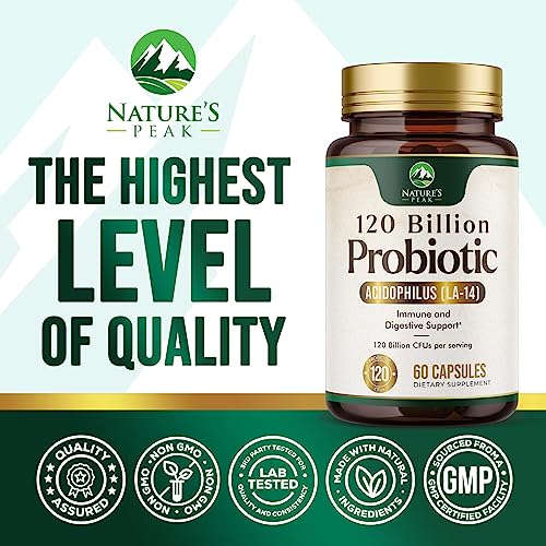 Nature's Peak Probiotics for Digestive Health - 120 Billion CFU with Diverse Strains Nature's PeakBuy Supplements Australia