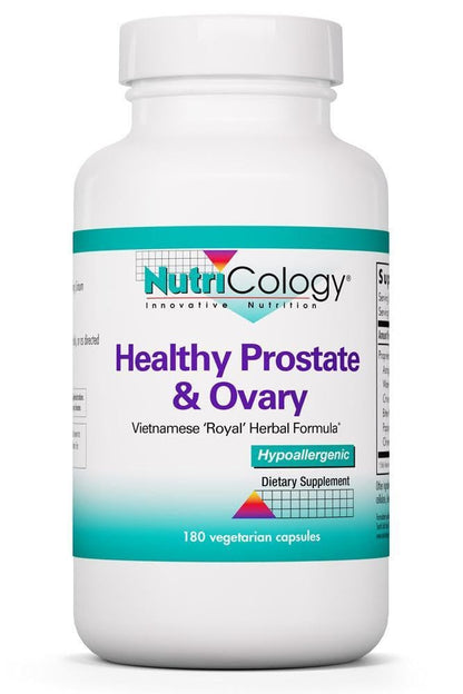 NutriCology Healthy Prostate & Ovary - Herbal Blend with Crinum Latifolium - Hormone Support for Men & Women - Vegetarian Capsules - Hypoallergenic Formula - 60 Servings - 180 Count Allergy Research GroupBuy Supplements Australia
