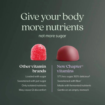 New Chapter Men’s Multivitamin Gummies, 57% Less Sugar, Men’s Gummy Vitamins with Vitamin C, D3 & Zinc New ChapterBuy Supplements Australia