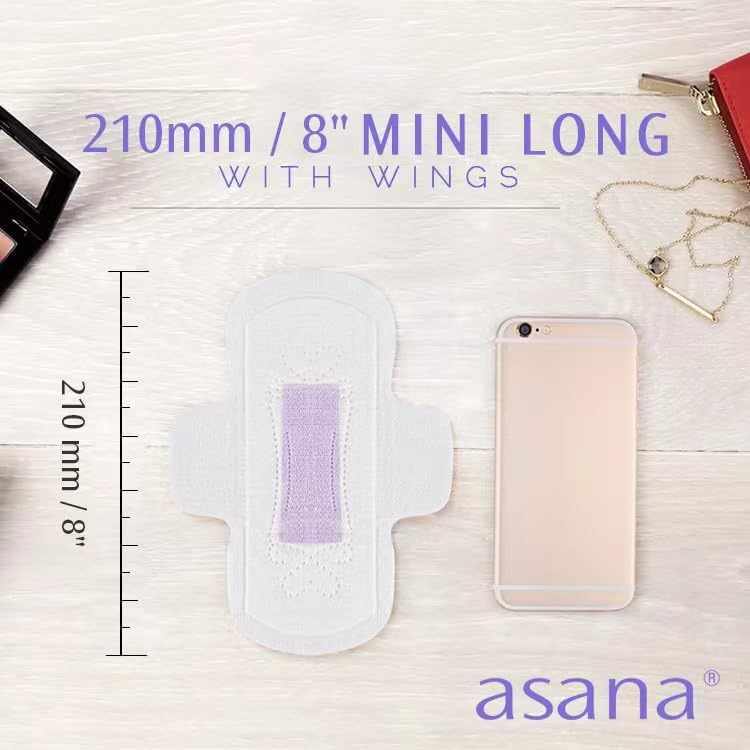 Asana Natural Teen Period Pads Combo Pack (Mini, Mini Long, Liner, and Women Reg - Chlorine Free AsanaBuy Supplements Australia