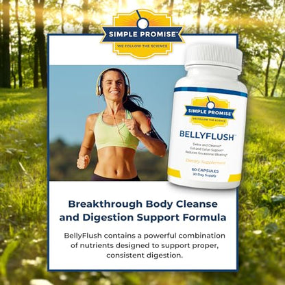 Simple Promise - BellyFlush - Detox and Colon Cleanse - Supports Digestive Health, 60 Capsules Simple PromiseBuy Supplements Australia