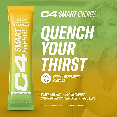 C4 Smart Energy Powder Stick Packs - Sugar Free Performance Fuel & Nootropic Brain CellucorBuy Supplements Australia