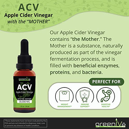 GreenIVe ACV Drops Apple Cider Vinegar Tincture with The Mother Weight Management GreenIVeBuy Supplements Australia