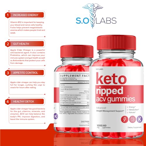 (5 Pack) Keto Ripped ACV Gummies, Keto Ripped ACV Gummies Advanced Weight Loss S.O LabsBuy Supplements Australia