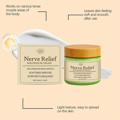 Total Relief Magnesium Cream for Nerve Relief with MSM & Arnica — Soothing Topical Support for Neuropathy & Muscle Relaxation — 2 Pack Value Set (3.52oz Total) GenericBuy Supplements Australia