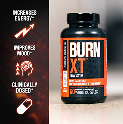 Jacked Factory Burn-XT Low Caffeine, Low Stim Weight Loss Supplement Jacked FactoryBuy Supplements Australia