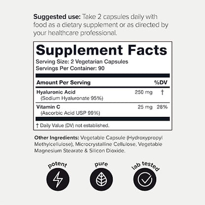 Ultra High Purity Hyaluronic Acid Capsules - 95%+ Highly Purified and Highly Bioavailable ToniiqBuy Supplements Australia