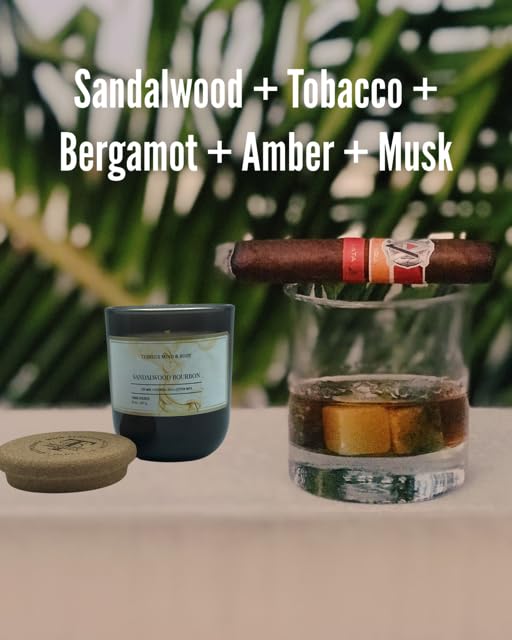 Sandalwood Bourbon Non-Toxic Candles | Natural Candles for Men |Aromatherapy Candle Relaxing Terreux Mind & BodyBuy Supplements Australia