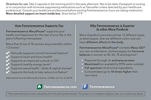 Femmenessence MacaPause – Clinically Proven for Post Menopause, Natural Hormone Balance Natural Health InternationalBuy Supplements Australia
