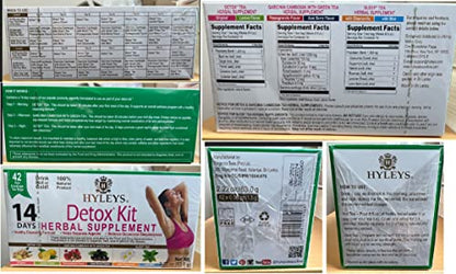 Hyleys Detox Tea 14 Days Kit - 42 Tea Bags - Herbal Supplement - Mother's Mother's Day HYLEYSBuy Supplements Australia