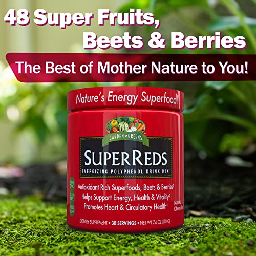 Garden Greens Super Reds Energizing Polyphenol Superfoods, Antioxidants, Powder Drink Garden GreensBuy Supplements Australia