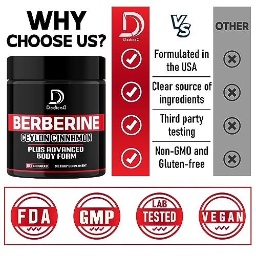 DEDICAD 13in1 Berberine Supplement - 4500mg for Weight Management, Heart & Immune DEDICADBuy Supplements Australia