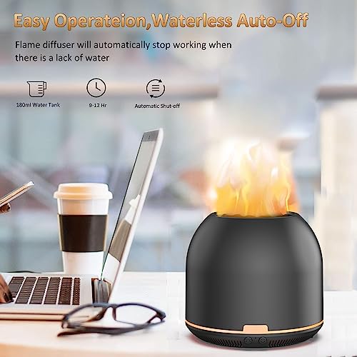 Flame-Light Aroma Diffuser,Ultrasonic Aromatherapy Diffuser with Auto-Off Function Timers OtheyaBuy Supplements Australia