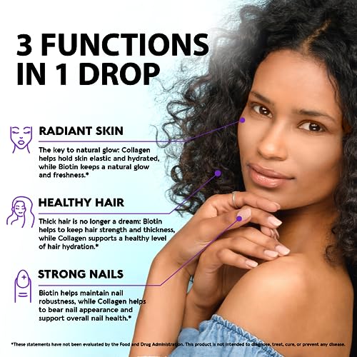 Liquid Biotin & Collagen - Vitamins for Hair Growth Support for Women & Men NUTRAHARMONYBuy Supplements Australia