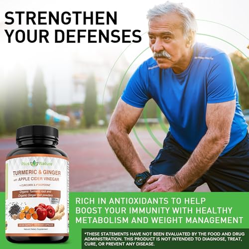 PIUS NATURE Turmeric Curcumin and Ginger with Apple Cider Vinegar, USDA Organic PIUS NATUREBuy Supplements Australia