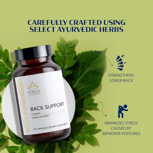 Kerala Ayurveda Back Support Herbal Capsules - Eases Occasional Discomfort of Lower Back & Supports Normal Movement of Spine, 90 Count Kerala AyurvedaBuy Supplements Australia