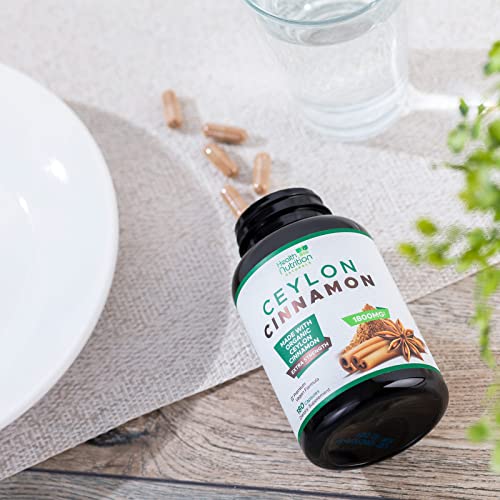 Pure Ceylon Cinnamon Capsules - Certified Organic Cinnamon Pills, Non-GMO, Dairy & Gluten Health Nutrition NaturalsBuy Supplements Australia