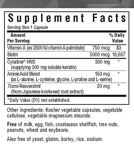 Bluebonnet Nutrition Beautiful Ally Keratin Care, Beauty Nutrient, Best for Hair, Strengthen and Revitalize Hair*, Non GMO, Gluten Free, Soy Free, Milk Free, 30 Vegetable Capsules, 30 Servings BlueBonnetBuy Supplements Australia