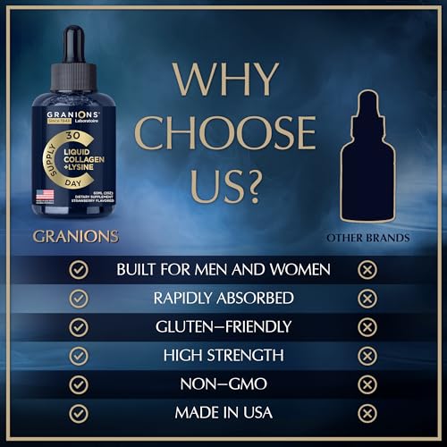 Liquid Collagen Peptides with Biotin and Lysine - Max Hair Skin and Nails Liquid Collagen GranionsBuy Supplements Australia