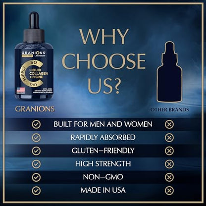 Liquid Collagen Peptides with Biotin and Lysine - Max Hair Skin and Nails Liquid Collagen GranionsBuy Supplements Australia