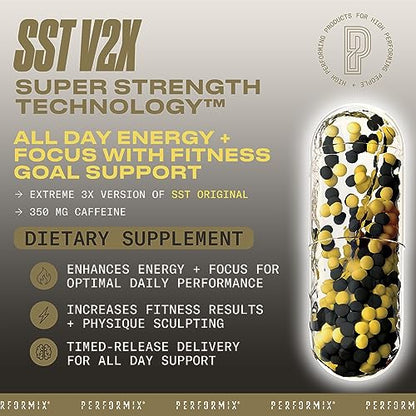 PERFORMIX - SST V3X - Pre Workout - 350 mg Caffeine - Energy Supple