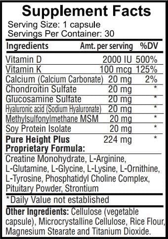 PureHeight Plus Height Enhancement Vitamins PURE BIOTECHNOLOGIESBuy Supplements Australia