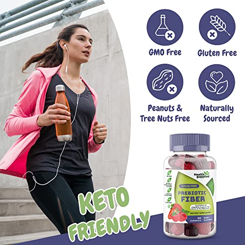 Fiber Prebiotic Gummies Sugar Free, Keto Friendly 2 Pack | Gut Cleansing, Digestive Health Health SuppliedBuy Supplements Australia