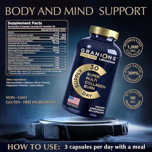 Thermogenic Hydrolyzed Collagen Burn - Hyaluronic Acid, Vitamin C, Multi Collagen Complex GranionsBuy Supplements Australia