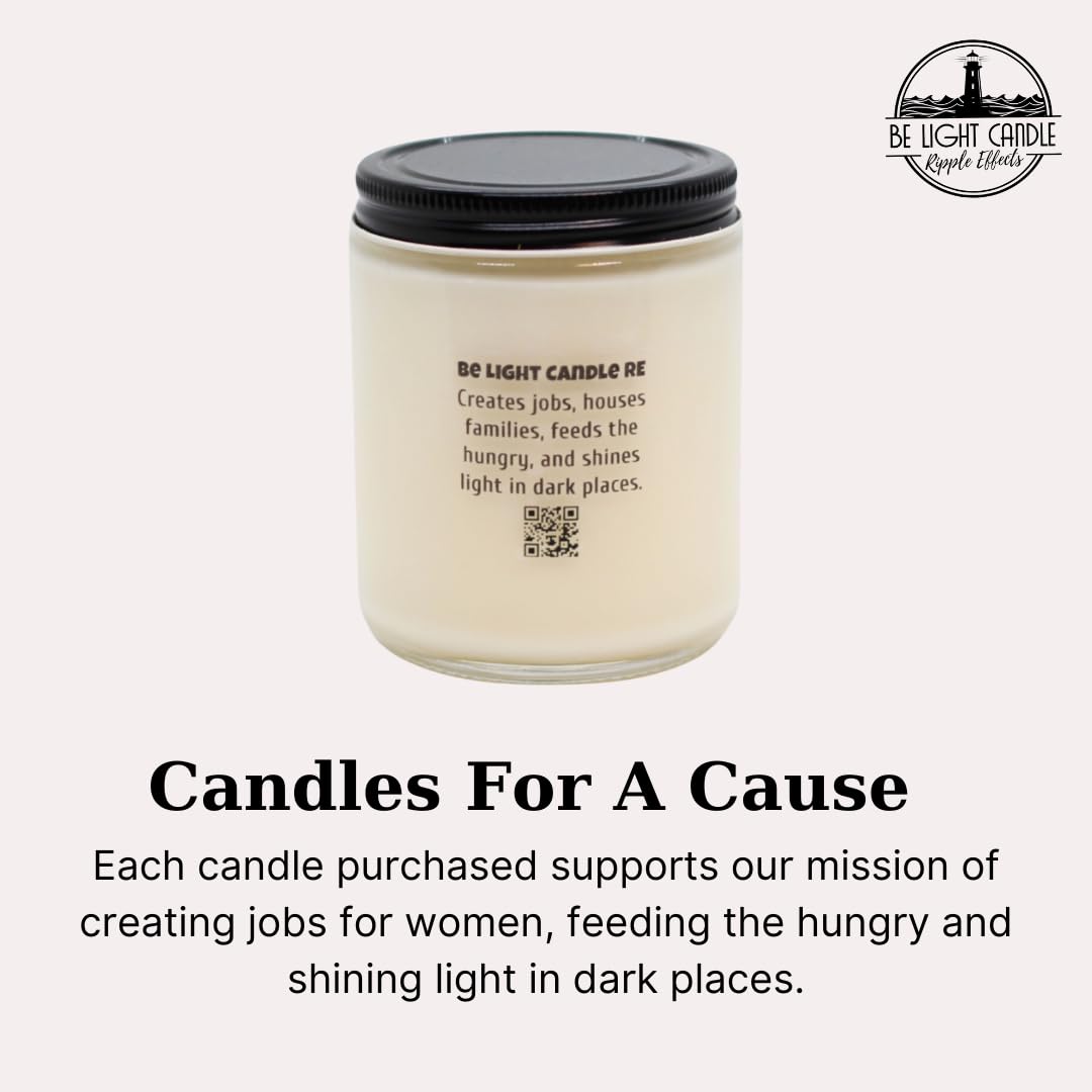 Stress Relief Candle | Purpose-Driven Soy Candles | Scented Candle for Home | 8oz Long Lasting Candle Be Light Candle REBuy Supplements Australia