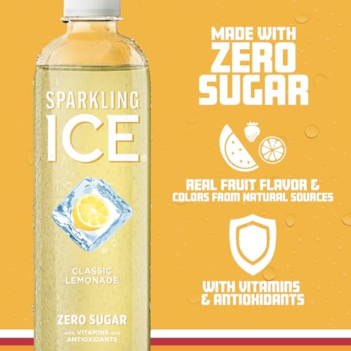 Sparkling Ice, Classic Lemonade Sparkling Water, Zero Sugar Flavored Water Sparkling ICEBuy Supplements Australia