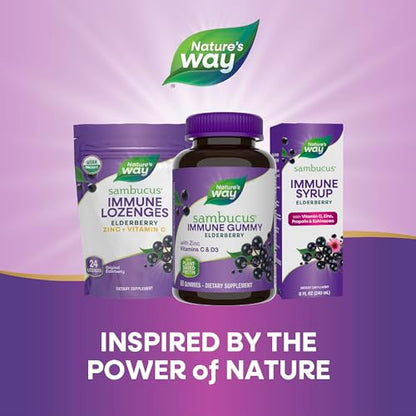 Nature's Way Sambucus Elderberry Immune Gummies, Daily Immune Support Nature's WayBuy Supplements Australia