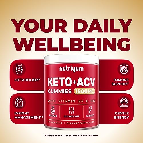 nutriyum Keto ACV Gummies 1500 mg - Apple Cider Vinegar Gummies with B6 & B12 nutriyumBuy Supplements Australia