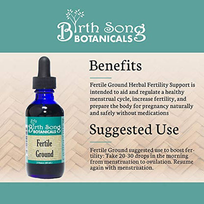Birth Song Botanicals Fertile Ground Fertility Liquid Tincture, Herbal Supplement to Help Regulate Birth Song BotanicalsBuy Supplements Australia