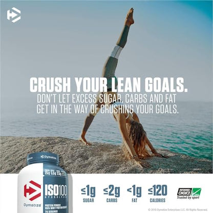 Dymatize ISO 100 Whey Protein Powder with 25g of Hydrolyzed 100% Whey Isolate DymatizeBuy Supplements Australia