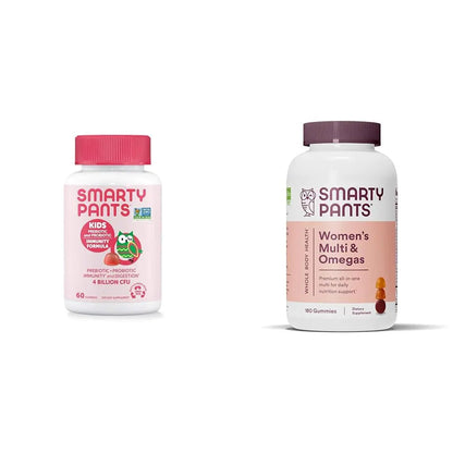 SmartyPants Kids Probiotic Immunity Gummies: Prebiotics & Probiotics for Digestive Health & Women's Multivitamin Gummies: Omega 3 Fish Oil (EPA/DHA) SmartyPantsBuy Supplements Australia