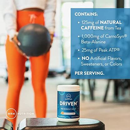 MRM Nutrition Driven Pre-Workout Powder | Strawberry Kiwi Flavored | 125mg Caffeine MRMBuy Supplements Australia