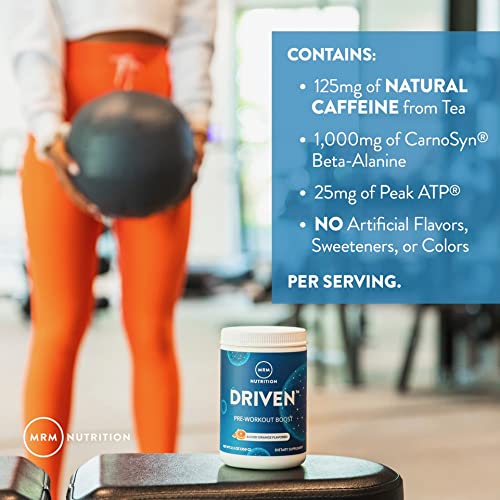 MRM Nutrition Driven Pre-Workout Powder | Blood Orange Flavored | 125mg Caffeine MRMBuy Supplements Australia