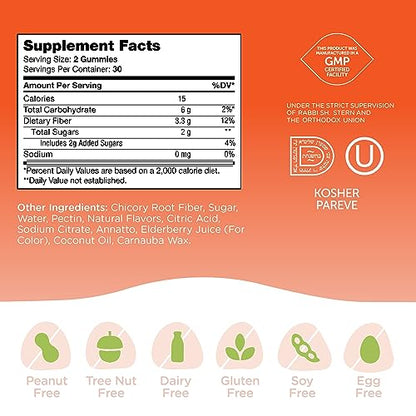 Zahler - Fiber Gummies for Adults & Kids (60 Count) Certified Kosher Adult & Kids Fiber Gummy ZahlerBuy Supplements Australia