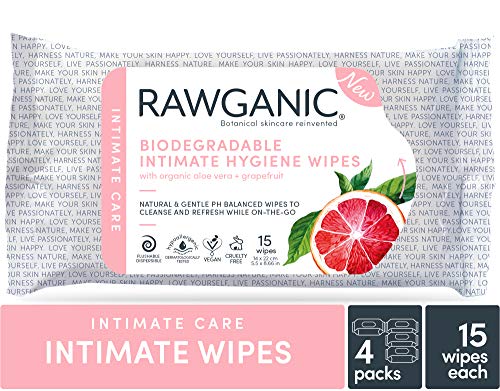 RAWGANIC Gentle Organic Intimate Hygiene Feminine Wipes, Hypoallergenic, Alcohol Free RawganicBuy Supplements Australia