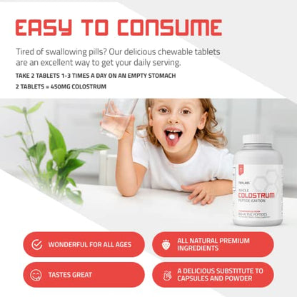 Bovine Colostrum Chewable Tablets - TBR Labs - with Immunoglobulins and Lactoferrin TBR LabsBuy Supplements Australia