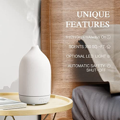 ZEIGGA LAB Essential Oil Diffusers, Aromatherapy Diffuser for Essential Oils, 100ml Ceramic Oil Diffusers ZEIGGA LABBuy Supplements Australia